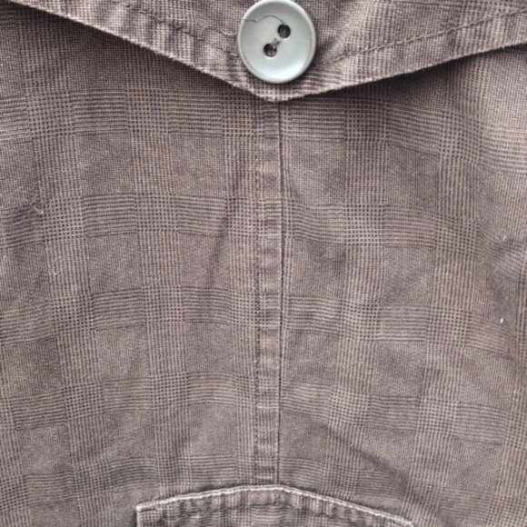 H & M Brown Utility Jacket Womens Sz 8 Farmcore Ranch Country Missing Belt Distr - Picture 6 of 6